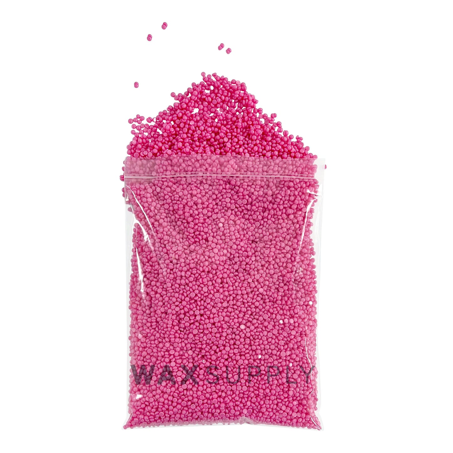 Perlas de cera dura de color crema rosa (composición de color melocotón cremoso) (a granel)