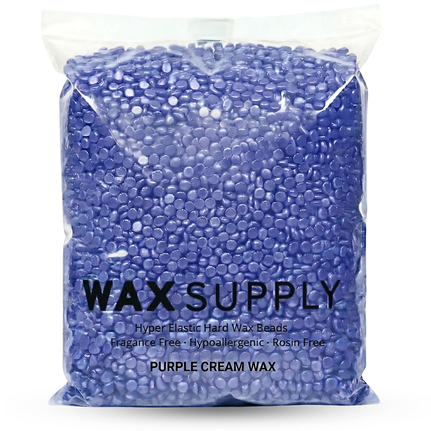 Purple Creamy Hard Wax Beads — Rosin-Free Lavender Formula for Sensitive Skin