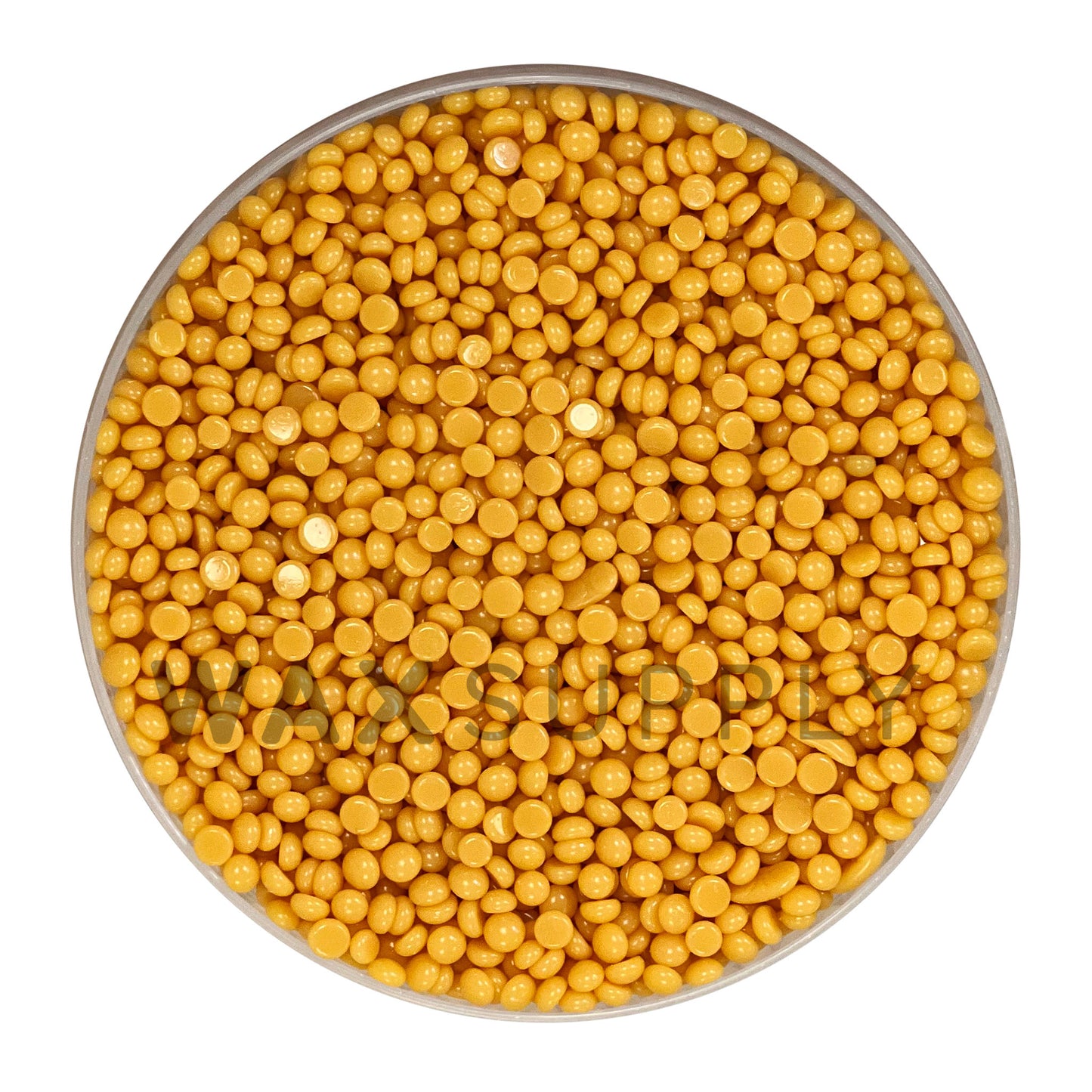 Perlas de cera dura cremosa dorada (a granel)