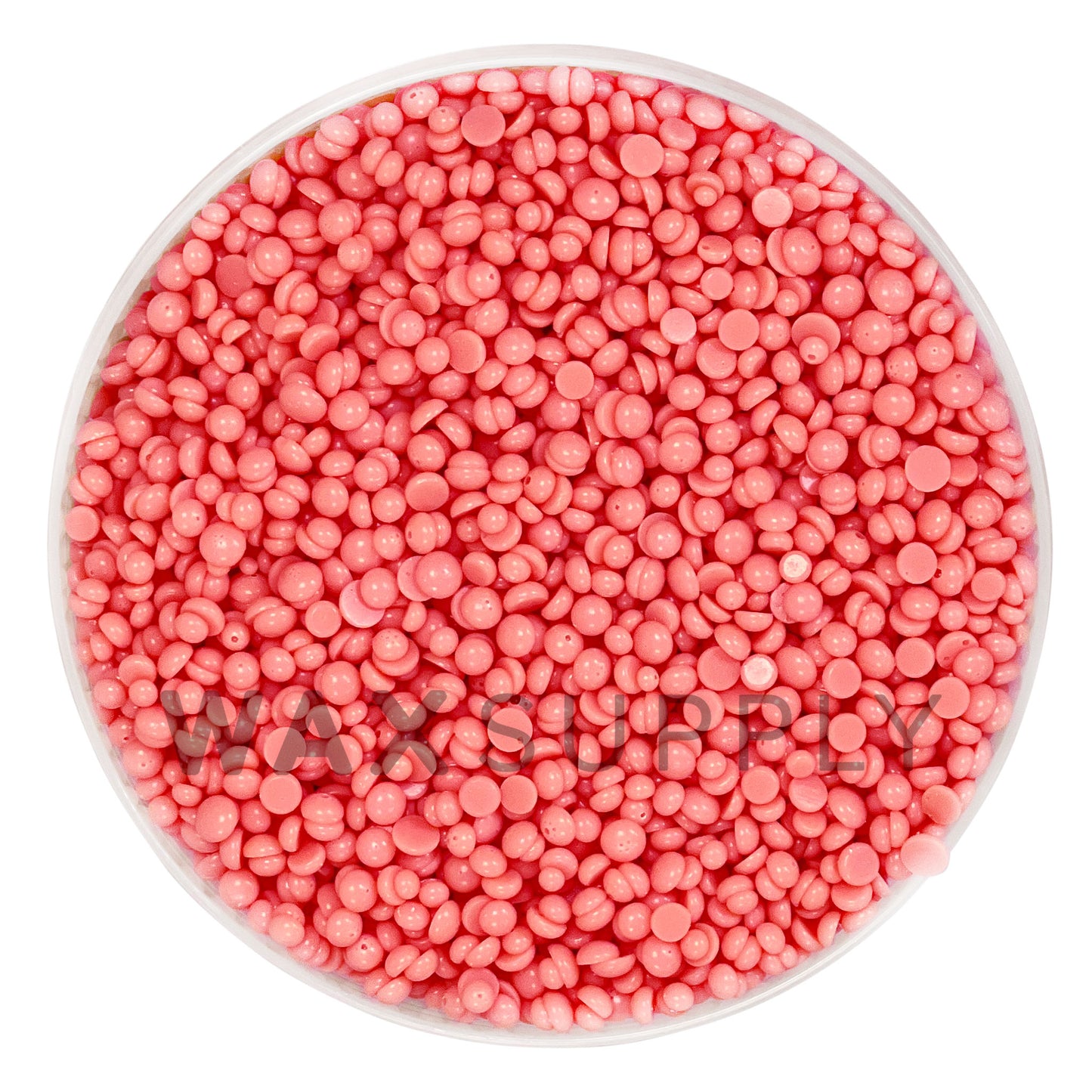 Perlas de cera dura de color crema rosa (composición de color melocotón cremoso) (a granel)