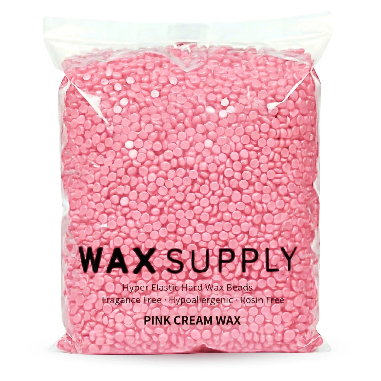 Perlas de cera dura de color crema rosa (composición de color melocotón cremoso) (a granel)