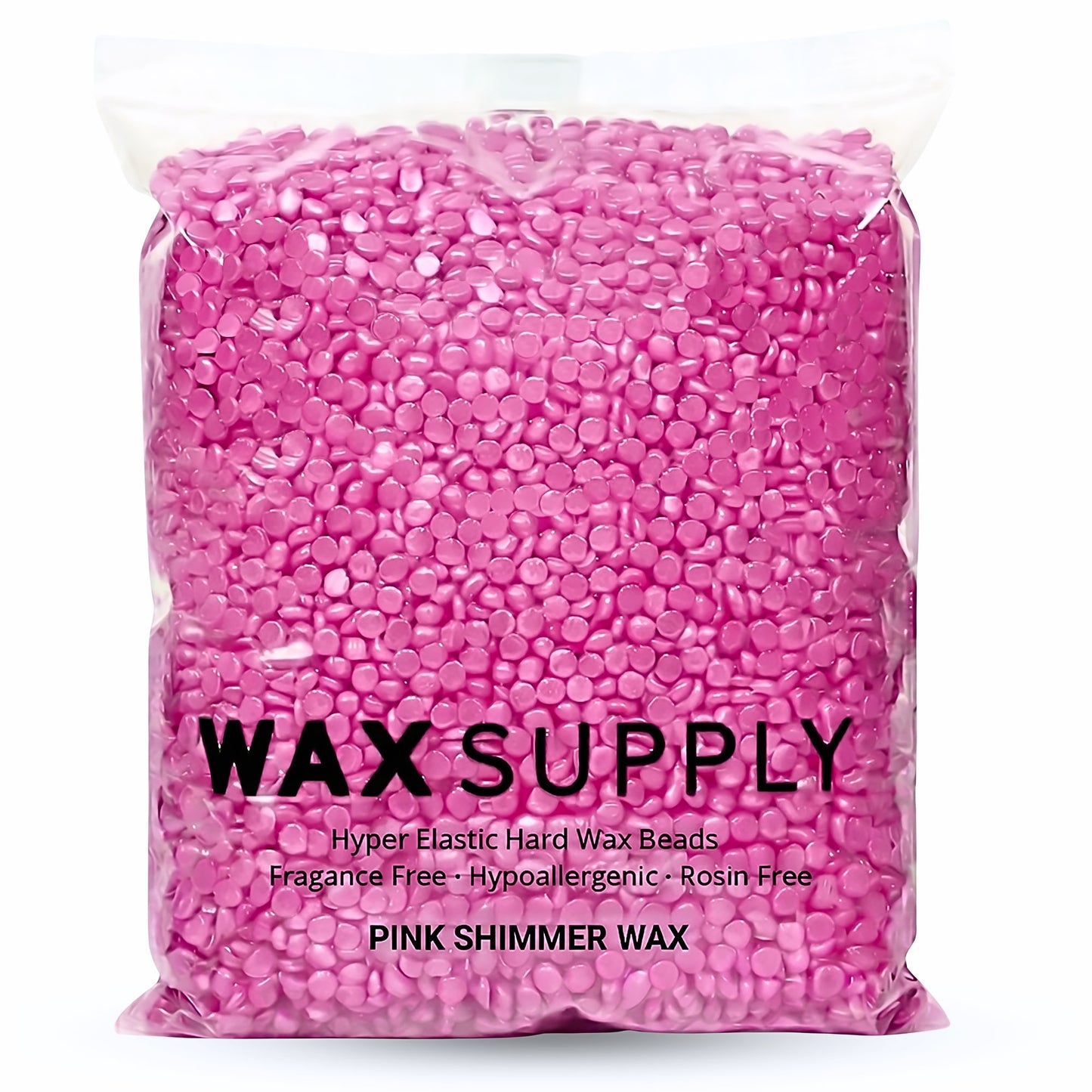 Pink Shimmer Hard Wax Beads — Gel Formula for Brazilian & Bikini Waxing