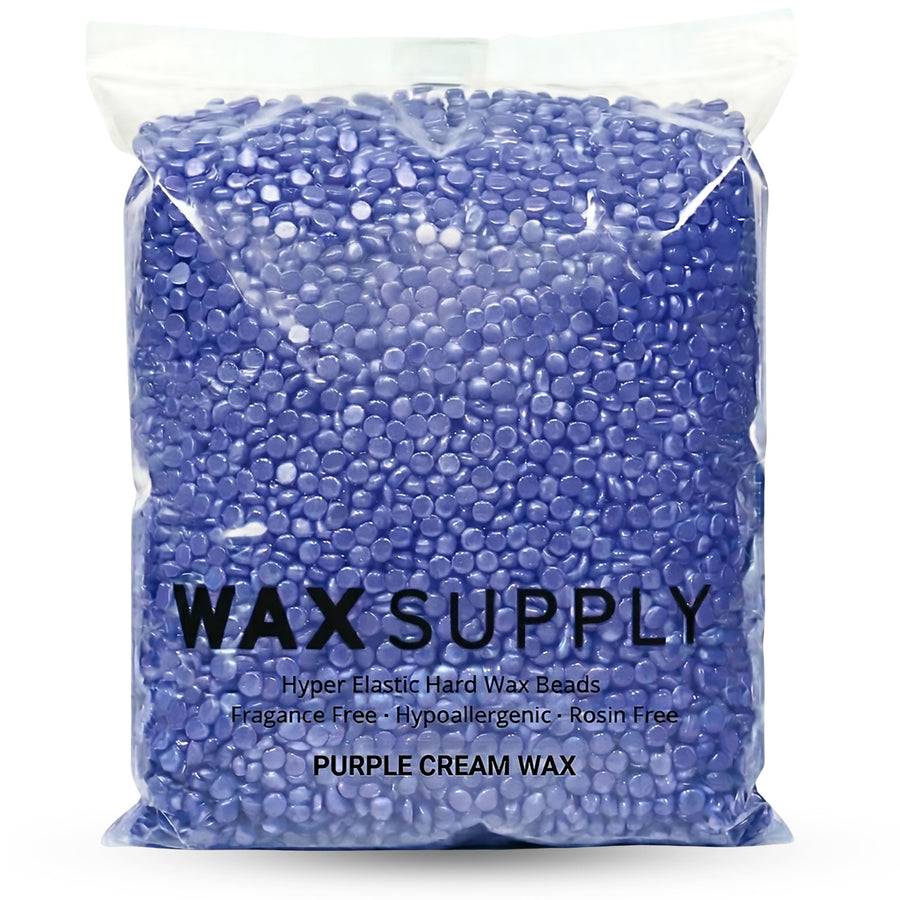 Perlas de Cera Dura Purple Creamy — Fórmula de Lavanda sin colofonia (rosin-free) para Piel Sensible