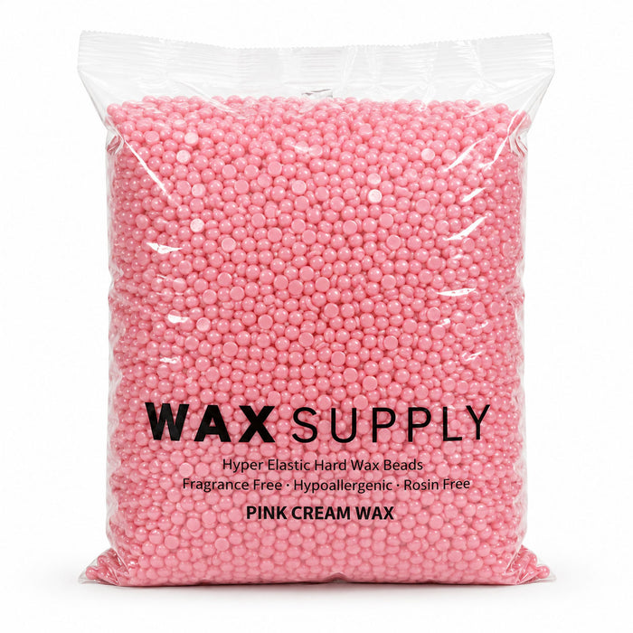 Pink Cream Hard Wax Beads — Creamy European Formula for Sensitive Skin