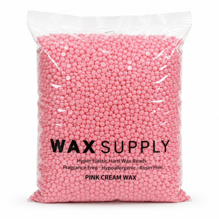 Pink Cream Hard Wax Beads — Creamy European Formula for Sensitive Skin